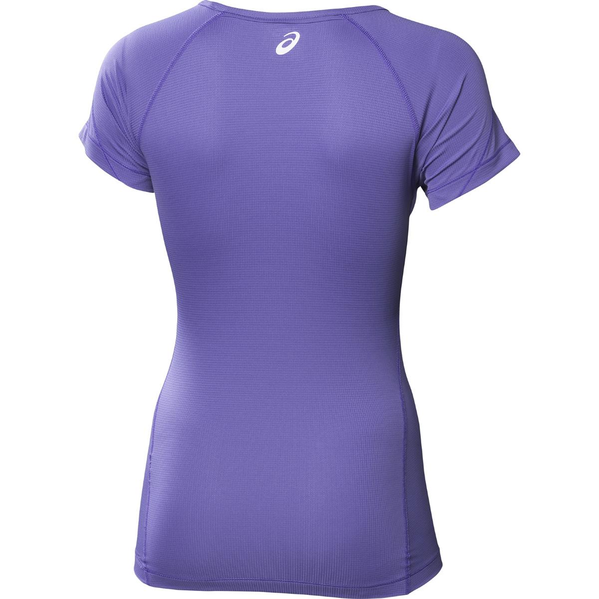 Asics Womens Short Sleeve Running Top Violet Purple